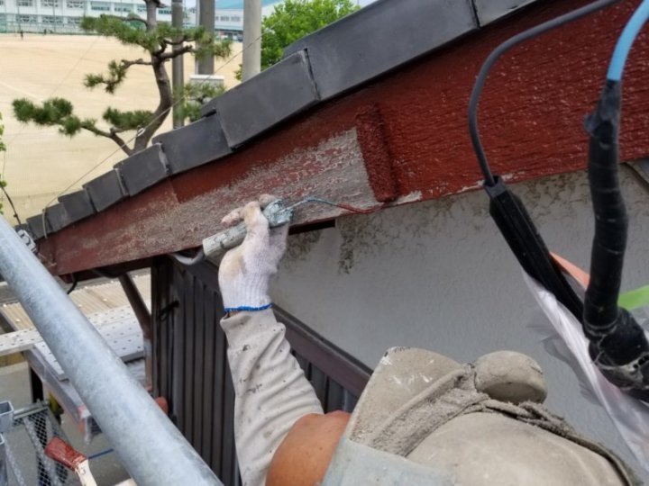 借家　塗替え　下塗り塗装　南区　木部　浜松市外壁塗装屋根専門店の加藤塗装