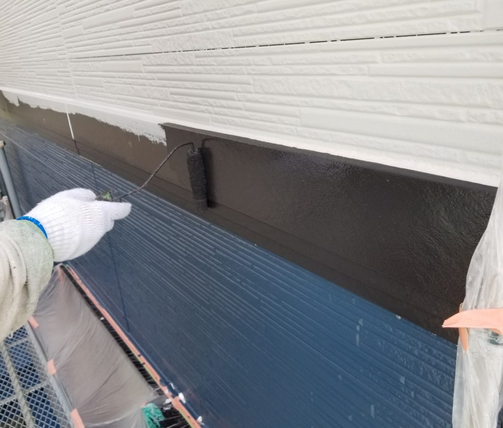 南区　一戸建て住宅　幕板　ツートンカラー　浜松市外壁塗装　屋根専門店　加藤塗装