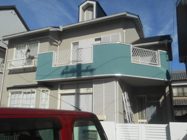 浜松市中区上島町にてアートフレッシュでの外壁塗装完了しました。浜松市外壁塗装屋根専門店の加藤塗装