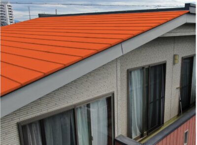 オレンジブラウンシルバーイベント価格付帯部茶色　カラーシミュレーション外壁塗装の事なら浜松塗装専門店加藤塗装　色選びの基本上級編付帯部がシルバーカラーの場合何色が合う