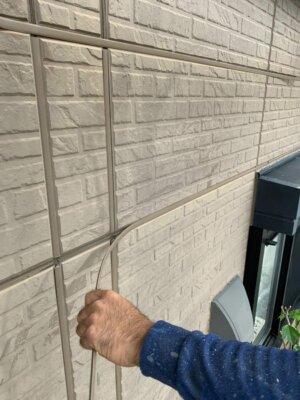 ガスケットからシーリングに打ち替え　劣化　積水ハウス　外壁塗装の事なら浜松塗装専門店加藤塗装劣化したら