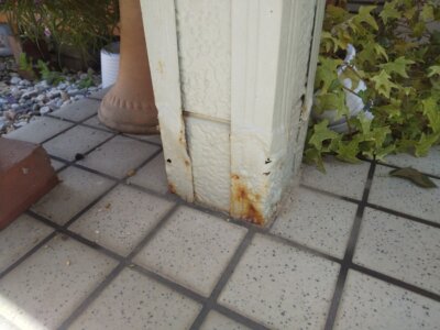 玄関柱補修修繕工事腐食防水外壁塗装の事なら浜松塗装専門店加藤塗装