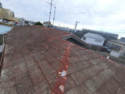 スレート屋根高圧洗浄築年数が古い外壁塗装の事なら浜松塗装専門店加藤塗装