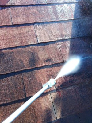 スレート屋根高圧洗浄築年数が古い外壁塗装の事なら浜松塗装専門店加藤塗装色褪せ錆汚れ旧塗膜
