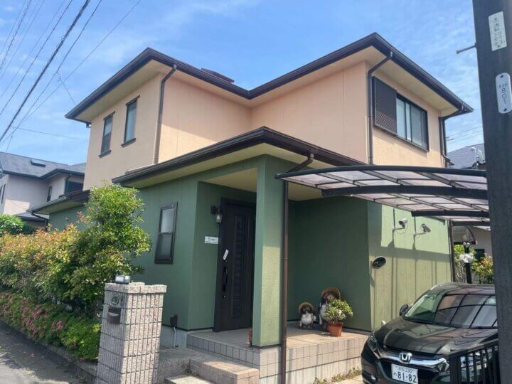 浜松市中央区若林町Oさま邸の外壁屋根塗装が完了しました。
